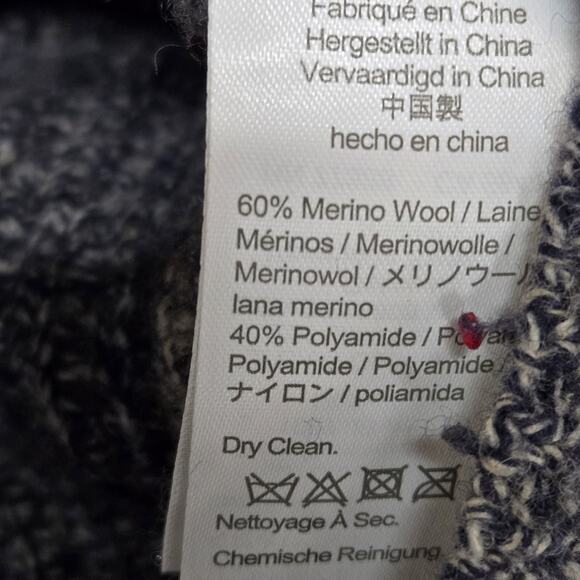 J Crew Cardigan Sweater Womens Medium Merino Wool Blend Blue Grandpacore Chunky - Picture 6 of 9